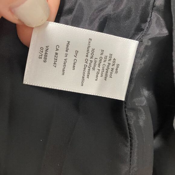 NEW Talbots Black Wool Mini Skirt Size 22 Petite - Picture 3 of 7